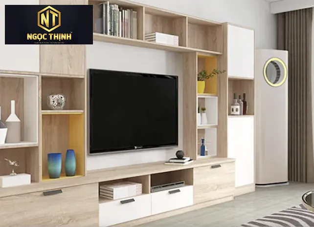 TỦ TRANG TRÍ KẾ HỢP KỆ TIVI HIỆN ĐẠI ĐẸP MẮT